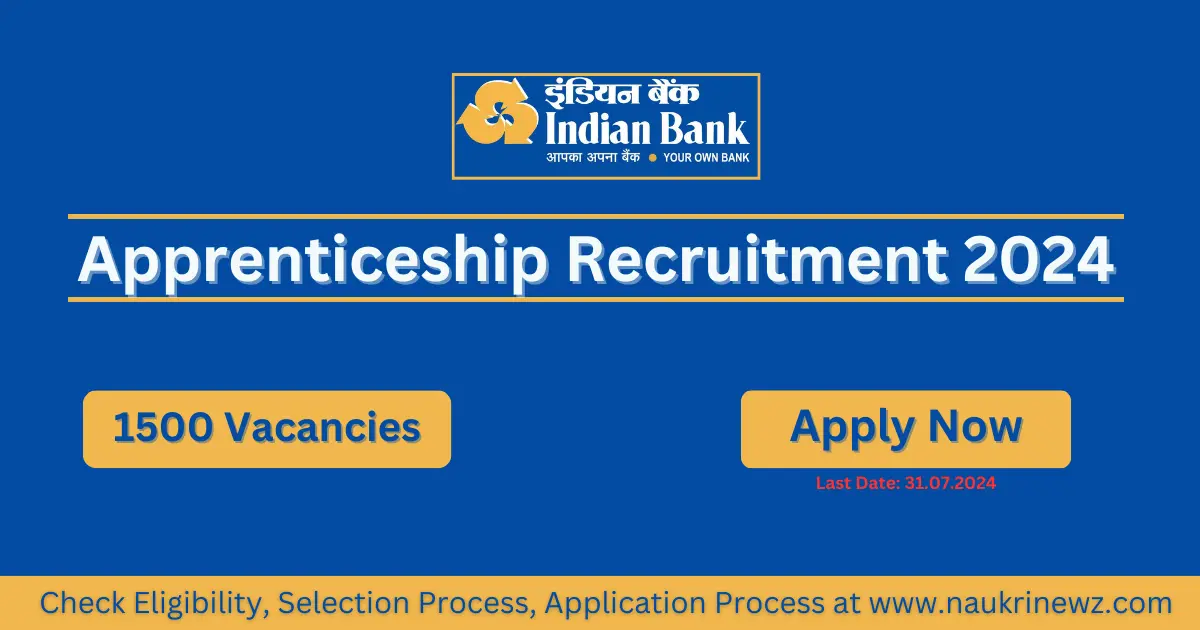 Indian Bank Apprentice Recruitment 2024 Banner