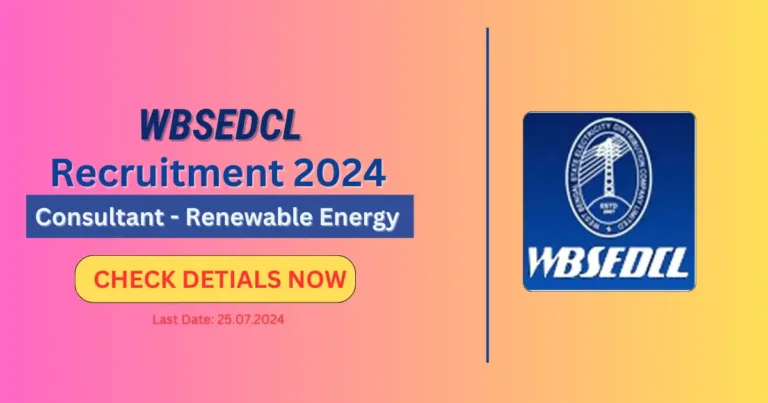 WBSEDCL Consultant Recruitment 2024 Banner